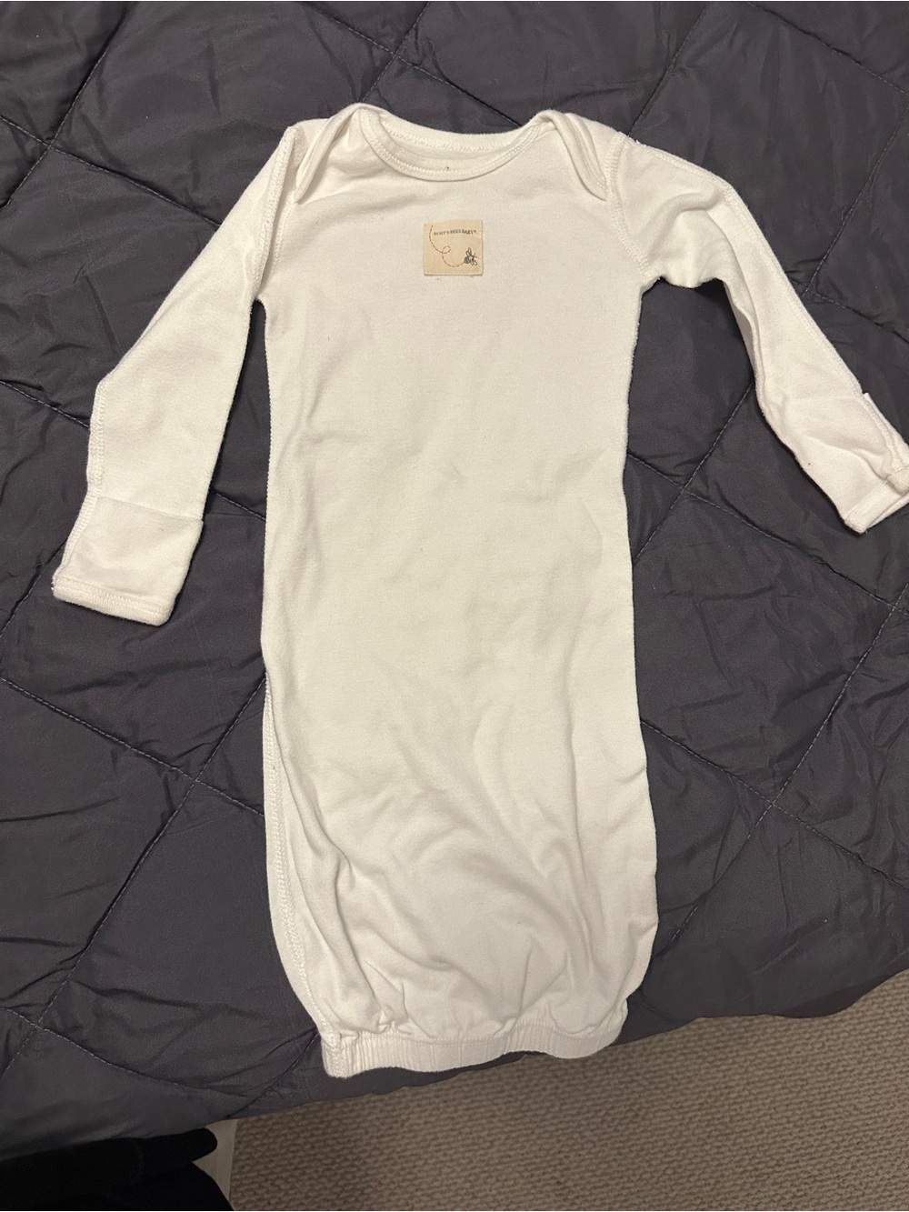 Burt's Bees Baby Cream Long-Sleeve Sleep Gown